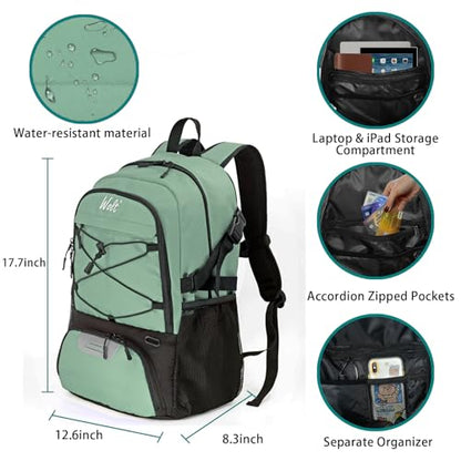 WOLT Basketball Backpack Large Sports Bag with Separate Ball Holder & Shoes Compartment, Best for Basketball, Soccer,Gym