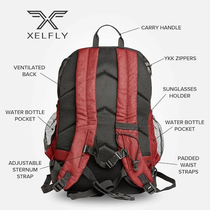 Xelfly Basketball Backpack with Ball Compartment - color: Red