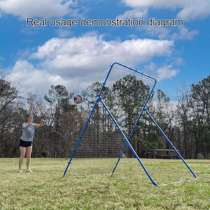 7x4 Ft Volleyball Rebounder Net, Adjustable Pitchback Trainer for Solo Fielding, Volleyball Training Equipment, Bounce Back Net for Volley Ball Practice