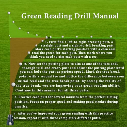 Golf Putting Tutor, Golf Hitting Mat, Putting Mirror Training Aid, Puttout Circuit Trainer Groove, Putt Out Train Align Eyes Practice, Putter face, Alignment Starting Line Impact Stroke Path Motion