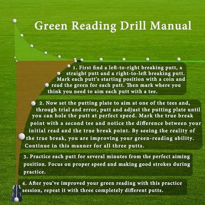 Golf Putting Tutor, Golf Hitting Mat, Putting Mirror Training Aid, Puttout Circuit Trainer Groove, Putt Out Train Align Eyes Practice, Putter face, Alignment Starting Line Impact Stroke Path Motion