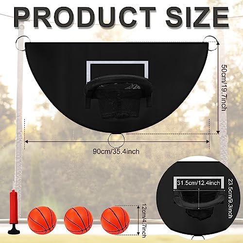 Breakaway Rim Basketball Hoop for Dunking with Mini Basketballs Trampoline Attachment Indoor & Outdoor Use
