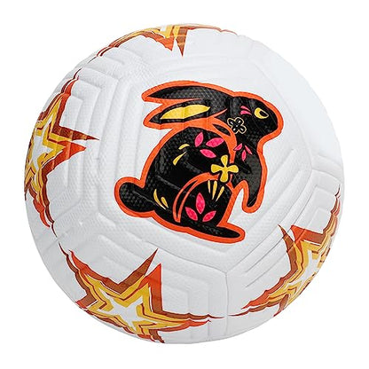 Soccer Match Ball Size 5,Soccer Ball Size 5 High Elasticity Professional Rabbit Pattern Training Football for Matches Exams