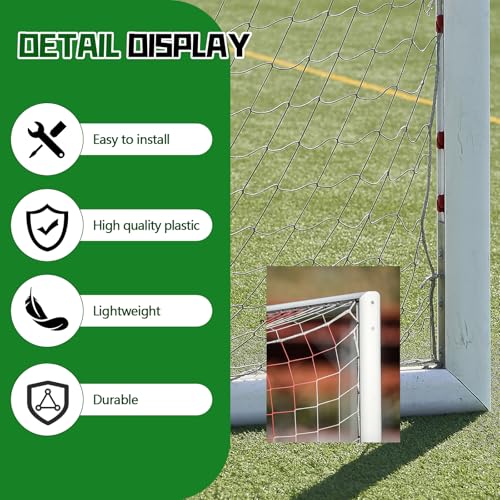 Chunful 100 Pcs Soccer Goal Net Fasteners Soccer Net Clips Replacement Lock Clips Accessories for Goal Series with Pre Drilled Holes in Aluminium Tubing and Posts