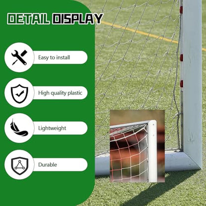 Chunful 100 Pcs Soccer Goal Net Fasteners Soccer Net Clips Replacement Lock Clips Accessories for Goal Series with Pre Drilled Holes in Aluminium Tubing and Posts