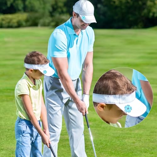 6 Pcs Magnetic Golf Ball Marker with Hat Clip Set, Flower Shape Strong Magnet Golf Markers, Golf Bag Cap Accessories for Men Women Golfers, Ideal Gift for Golf Enthusiasts