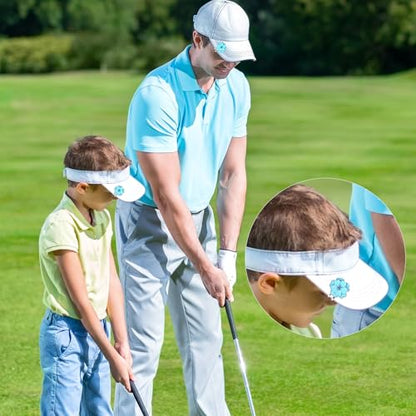 6 Pcs Magnetic Golf Ball Marker with Hat Clip Set, Flower Shape Strong Magnet Golf Markers, Golf Bag Cap Accessories for Men Women Golfers, Ideal Gift for Golf Enthusiasts