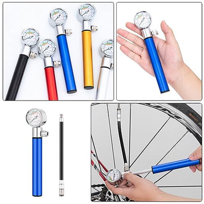 Sports Pump with Pressure Gauge Hand Air Pump for Basketball Soccer Volleyball Rugby and Tires Ergonomic and Portable Design