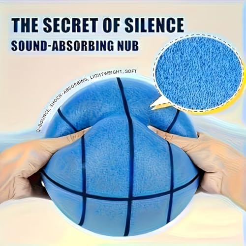 Silent Basketball Size 7/5/3, 2026 New Indoor Basketball Training Ball, Pro PU Foam Ball – Real Feel Higher Bounce Quieter - color: Green, size: #3