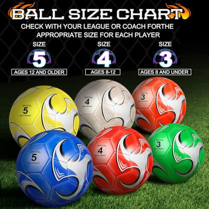 Supervitae 12 Pack Soccer Balls for Teen Adult Bulk Deflated Soccer Balls with Pump Outdoor and Indoor Training Practice Football for Back to School Sports Game Birthday Gift Party - size: Size 3