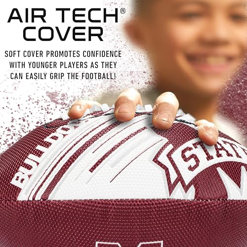 Franklin Sports NCAA Football - Youth Mini Football - 8.5" SPACELACE Easy Grip Texture - Perfect for Kids