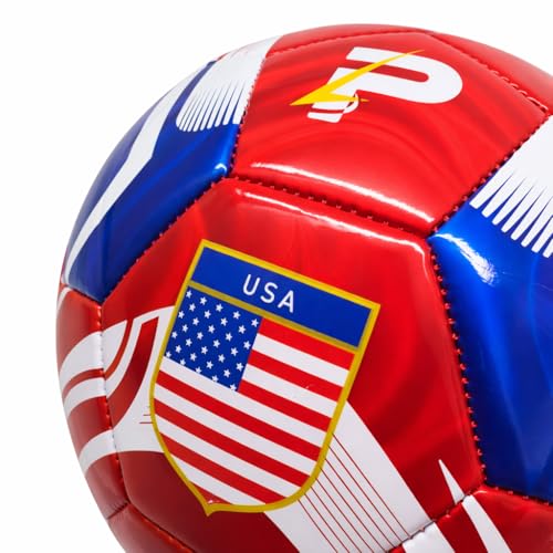 Country Training Soccer Ball: World Edition - size: 5, style: USA - RED