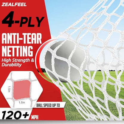 ZEALFEEL Lacrosse Goal 6x6x7Ft, Foldable Lacrosse Training Net with 9-Zone Target for Accuracy Practice, Heavy-Duty Steel Frame & Tear-Resistant Netting, Backyard Shooting Practice for Teens & Adults
