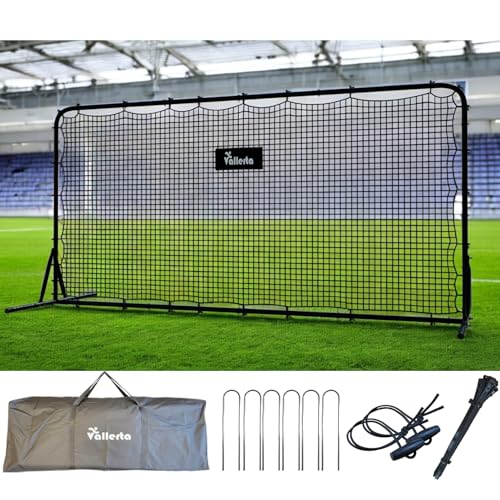 12x6 Steel Frame Soccer Rebounder Backstop Wall w/Carry Case. Perfect for Solo/Team Kickback Practice and Pass Training. Improve Touch/Passing & Ball Control Skills! US Owned