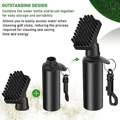 WXJ13 2 PCS Golf Clubs Cleaning Water Brush,Golf Club Groove Cleaner Brush with Leakproof Reservoir Tube, Squeeze Bottle