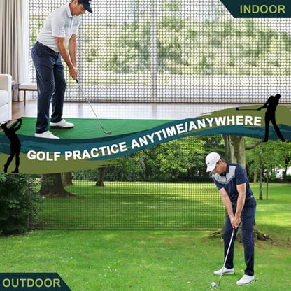 Heavy Duty Golf Practice Net, High-Impact Golf Hitting Net for Indoor/Outdoor Use - size: 10x20ft without target