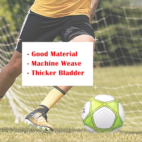 Soccer Ball Size 3,4,5 Soft PU for Practice Training Gift Boys Girls Kid Come with Pump and Needle - color: Blue, style: Size 3