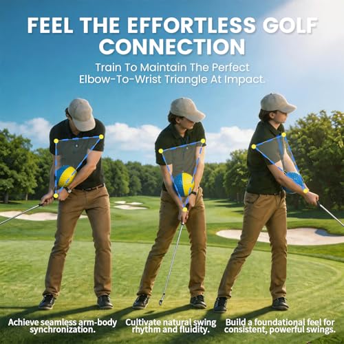 Golf Training Aid, Golf Swing Trainer, Smart Ball with Soft Memory Foam and Adjustable Lanyard, Enhances Swing Precision and Corrects Slicing, Scooping and Chicken Wing for Golfers