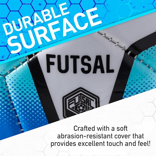 Franklin Sports Futsal Ball - Official Size Futsal Soccer Ball - Indoor and Outdoor - Size 3 Junior and Size 4 Official - size: 3, style: 1 Inflated Ball