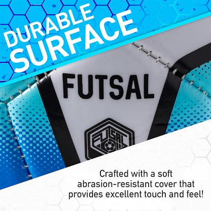 Franklin Sports Futsal Ball - Official Size Futsal Soccer Ball - Indoor and Outdoor - Size 3 Junior and Size 4 Official - size: 3, style: 1 Inflated Ball
