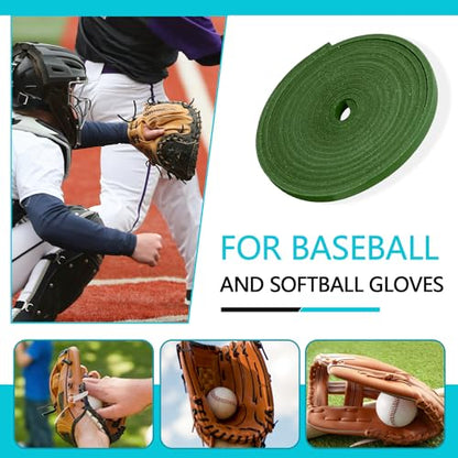 Baseball Glove Lace, Mitt Lace Repair Kit Softball 2 Leather Laces and 2 Lacing Needles for Catcher's Glove - color: Green