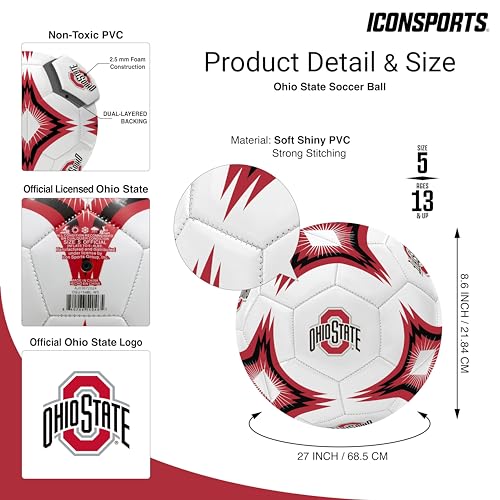 Icon Sports Officially Licensed NCAA Team Soccer Ball - Size 5