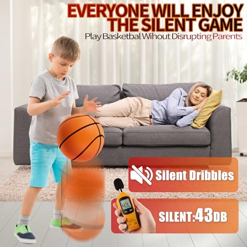Silent Basketball Quiet Basketball High Density Soft Foam Low Noise Bouncing Ball for Quiet Dribbling Practice - size: size 5