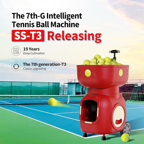 Tennis Ball Machine Automatic Portable Tennis Ball Launcher, App-Controlled - Pre-Programmed and Custom Drills, 120-Ball Capacity,Lightweight Design – for Beginners to Intermediate Players