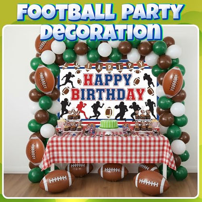 Inflatable Football Beach Balls (6 Pack) - 16-Inch Durable Beach Balls for Kids, Summer Pool Toys, Football Party Favors, Sports Theme Decorations, Giveaways - style: 6-Pcs Football Beach Balls
