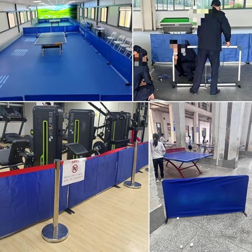 The Movable Ping Pong Ball Baffle,Portable Table Tennis Baffle Barrier Ping Pong Field Fence Surround Block for Quick Ball Pick Up Court Training Home Use，（Blue-140x72cm，2piece） - size: 2piece