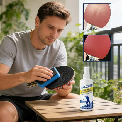 Table Tennis Rubber Cleaner | 100ml Dust Removal Solution | Table Tennis Racket Cleaner Spray,for Eliminate Dirt & Dust Optimal Spin & Control Men Women Gym Sports Maintenance