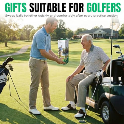 DURARANGE Portable Golf Ball Sweeper – Self-Standing No Bend Design, Modular PVC Ball Collector, Picker Upper Alternative for Golf, Pickleball & Badminton Practice