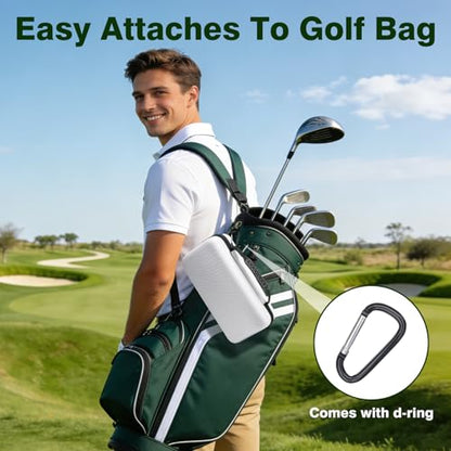 Golf Glove Holder Case, Hard Shell Protective Golf Accessories Organizer for Men and Women, Waterproof Durable, Portable with Handle, Large Capacity for Gloves, Balls, Tees, Markers, Ideal Golf Gift