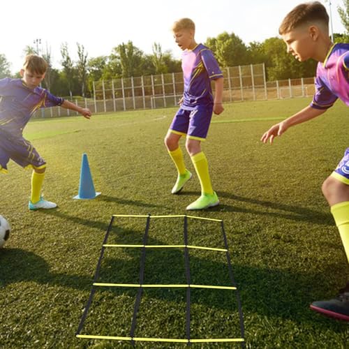 NOLITOY Agility Ladder for Sports Training and Football Speed Ladder Nine-Square Rope Design Portable Foldable for Footwork and Agility Drills