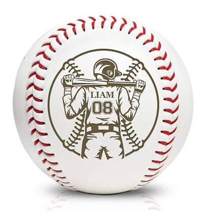 Personalized Baseball Ball with Custom Name, Engraved Ball, Personalized Baseball Gifts for Team, Coach, Player, Senior, Custom Award Trophy, Engraved Gift Thank You Coach - style: Custom Name