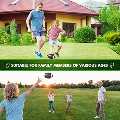 Jerify 9 Inch Rubber Footballs Inflatable Football Bulk for Kids Comfortable Grip for Junior Youth Toddler Outdoor Playground