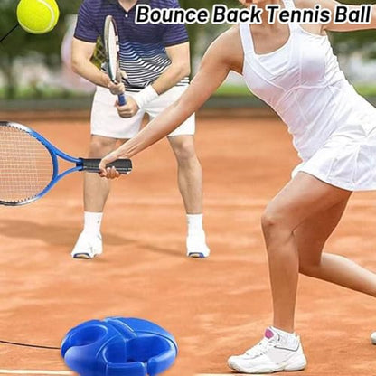 Tennis Trainer Rebound Ball for Self Practice, Bounce Back Tennis Ball, Tennis Training Equipment Kit with 1 Base and 1 Ball for Beginners Sport Exercise, Portable Tennis Training Tool