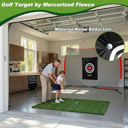 Gagalileo Golf Hitting Net with Target：Professional Heavy Duty Practice Net for Driver Swing Training Backyard Garage