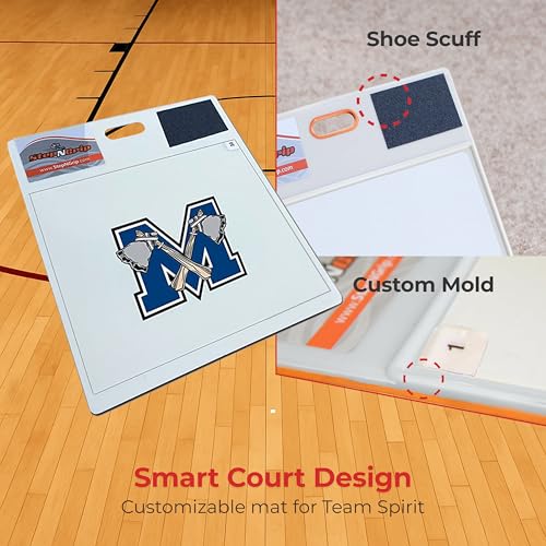 StepNGrip Basketball Sticky Mat Traction Board with Shoe Scuff Pad - 30 Sheets, No Slip White Court Grip Mat for Wood Surfaces - Enhances Shoe Traction and Game Performance - 19" x 21"