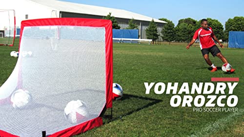 Powernet Soccer Goal, Set of 2 Pop Up Goals for Backyard, Kids Outdoor Indoor Soccer Net, Portable Training Equipment, Collapsible Mini Goalie Net (3 Sizes)