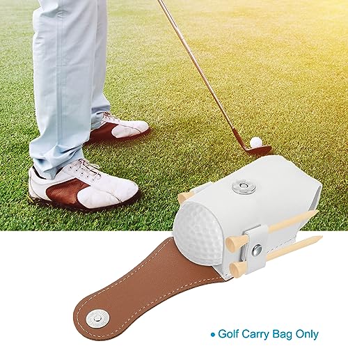 PATIKIL Golf Ball Waist Bag, Golf Ball Carry Pouch with Tee Holder, Buckle, Clip for Women Men Belt Golf Storage - color: Brown