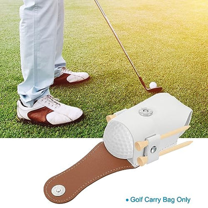 PATIKIL Golf Ball Waist Bag, Golf Ball Carry Pouch with Tee Holder, Buckle, Clip for Women Men Belt Golf Storage - color: Brown