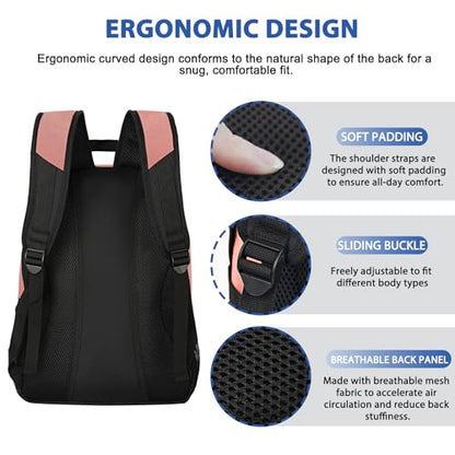 LARIPOP Soccer Backpack with Ball Holder & Shoe Compartment Large Capacity Youth Sports Bag for Training - color: Flesh Pink