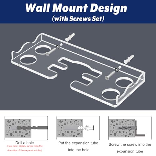 Cosmos Table Tennis Paddle Holder Ping Pong Paddle Wall Mount Shelf Rack Ping Pong Racket Display Stand Holding 2 Pcs Paddles and 4 Balls for Storing in Recreation Room Game Court - color: Transparent Clear
