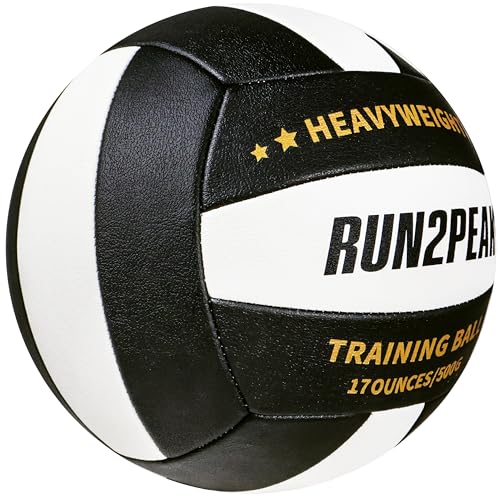 RUN2PEAK Setter Training Volleyball Official Size 5 Volleyballs Heavy Weight Ball PU Practice Volley Balls for Indoor Rebounder Equipment Setters Weighted Volleyball Setting Trainer