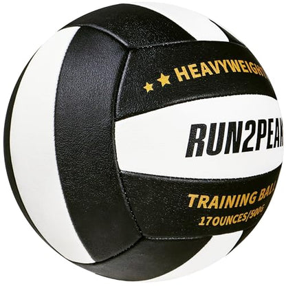 RUN2PEAK Setter Training Volleyball Official Size 5 Volleyballs Heavy Weight Ball PU Practice Volley Balls for Indoor Rebounder Equipment Setters Weighted Volleyball Setting Trainer