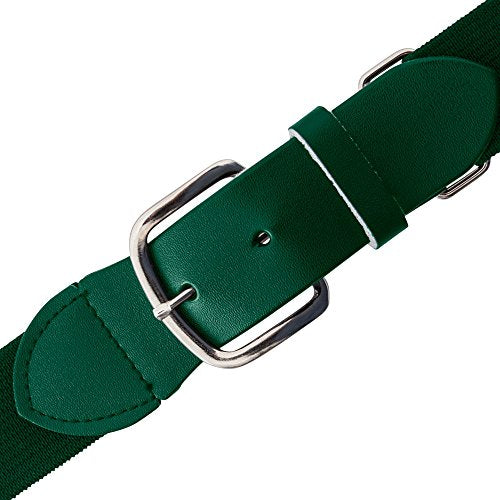 Champion Sports Baseball & Softball Belt – Stretch Fit Uniform Belt for Youth & Adult Players, Multiple Colors - color: Kelly, size: Youth (18-32 Inches)