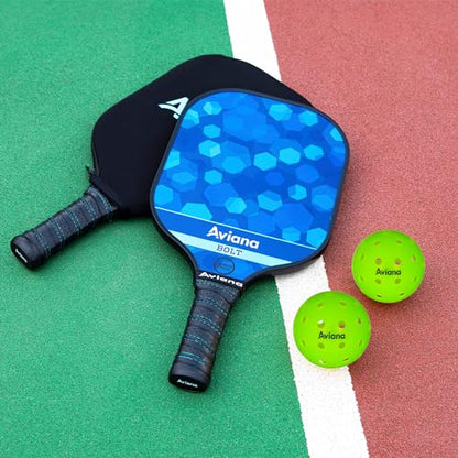 Pickleball Balls 40 Holes, Premium Outdoor Pickleball Balls | USAPA Approved Tournament and Competition Ball | Consistent Bounce, Suitable for All Competition - Neon