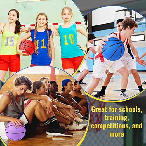 Jerify 12 Pack Official Size Rubber Basketballs for Kids Child Junior Youth Indoor Outdoor Sports Basket Balls with Pump Back to School Student Gifts Operation Christmas Bulk Items - size: Size 7, 29.5"
