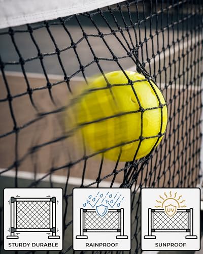 Outdoor Pickleball Net System – 22FT Regulation Net for Driveway with Heavy Duty Metal Frame, 4 Paddles, 4 Outdoor Balls & Carry Bag, Weather Resistant, Portable for Backyard, Park, Beach & Camping